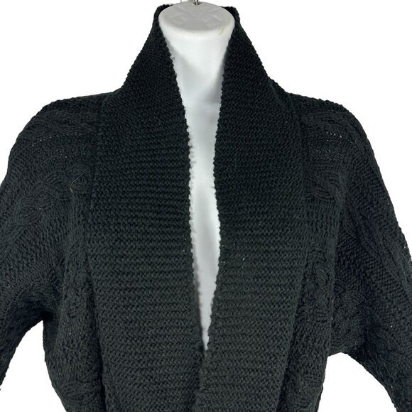 Outback Red Women's Knit Cardigan Sweater with Belt Size XS Black - Picture 3 of 8